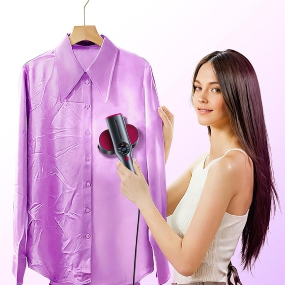 Gray and Pink Hair Dryer with Accessories - Picture 5 of 7